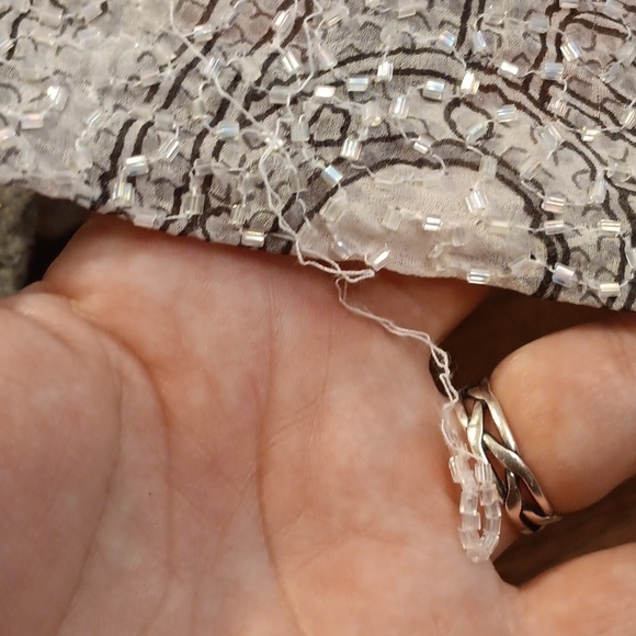 Kay Unger Beaded Silk Evening Dress Size 8 - Picture 7 of 9